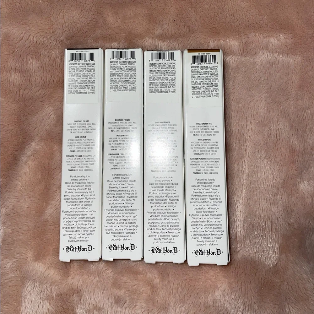 BNIB KVD True Portrait Liquid Foundation Shades: Tan066, Tan074, Deep 086 (2X)